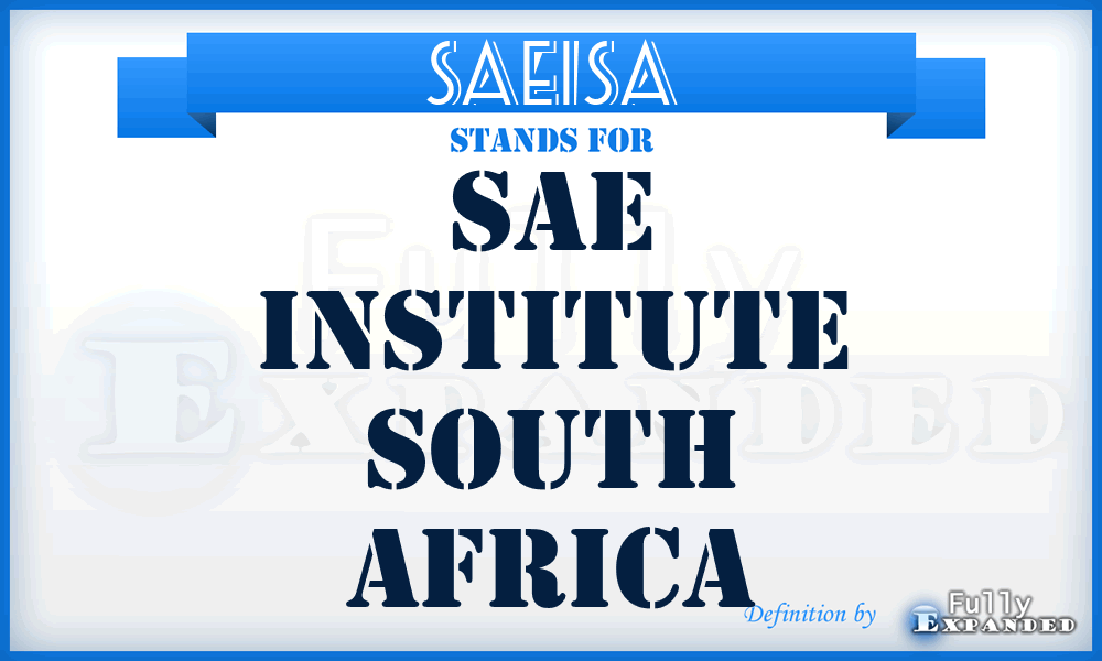 SAEISA - SAE Institute South Africa