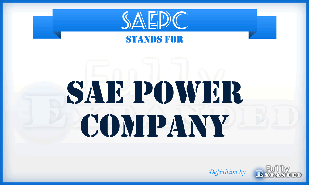 SAEPC - SAE Power Company