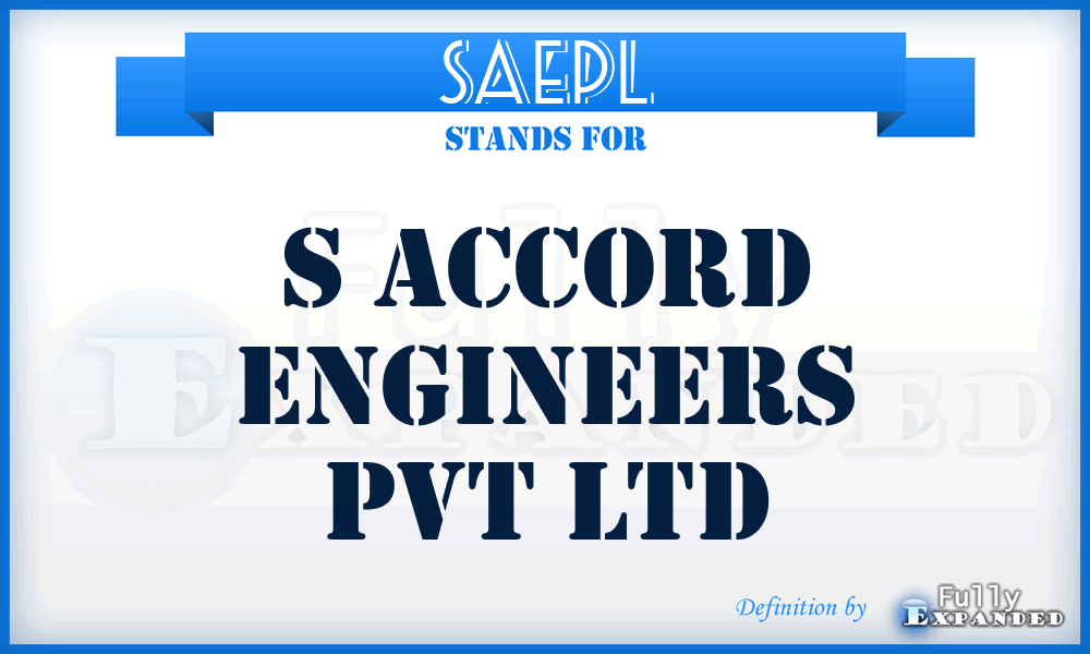 SAEPL - S Accord Engineers Pvt Ltd