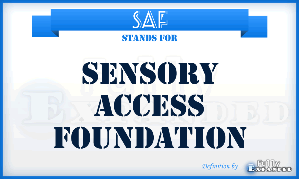 SAF - Sensory Access Foundation