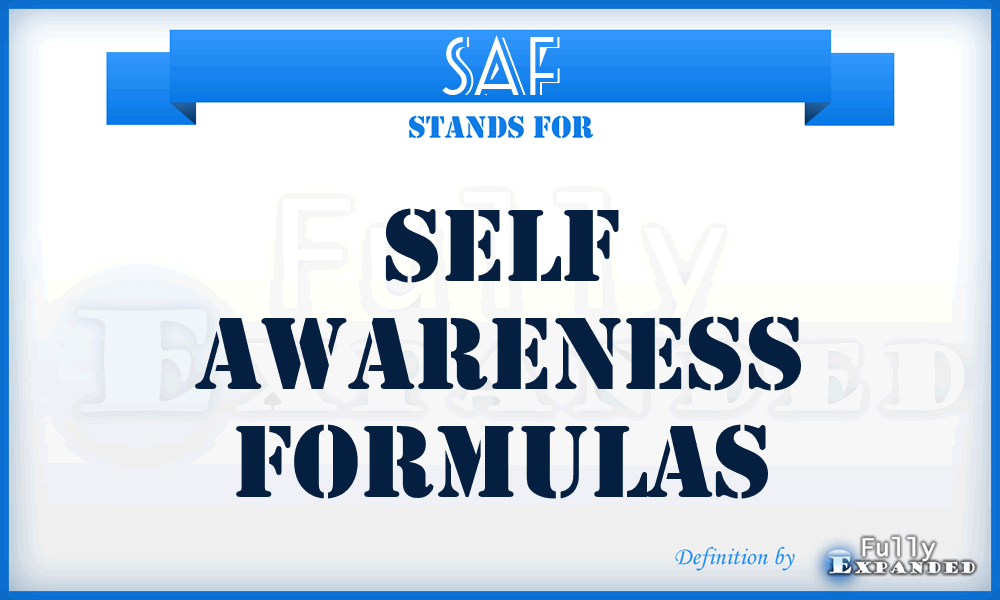 SAF - Self Awareness Formulas