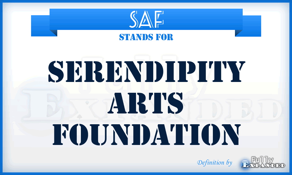 SAF - Serendipity Arts Foundation