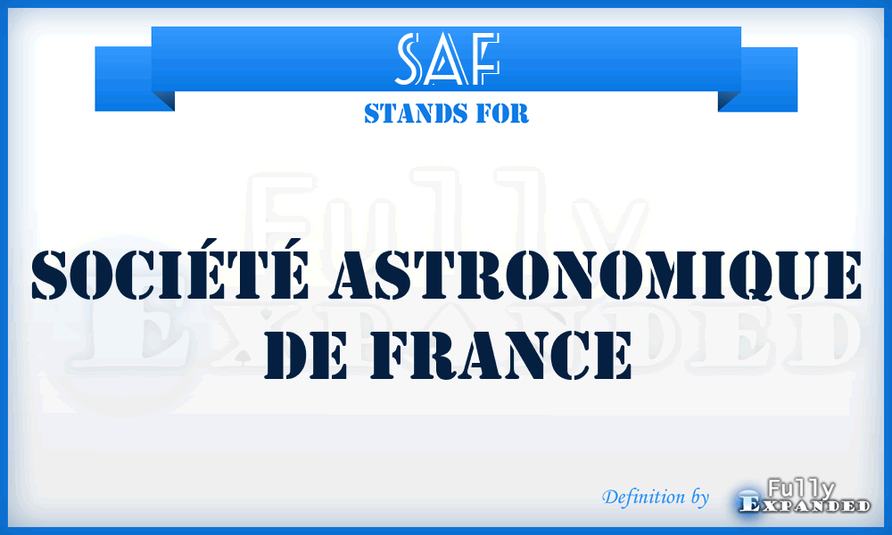 SAF - Société Astronomique de France