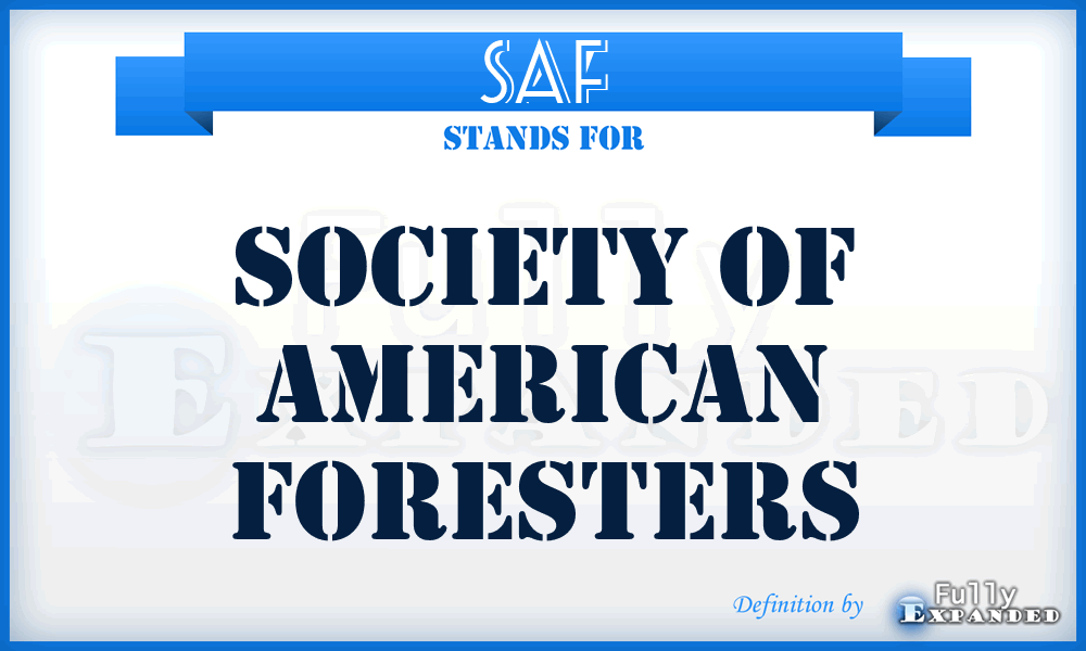 SAF - Society of American Foresters