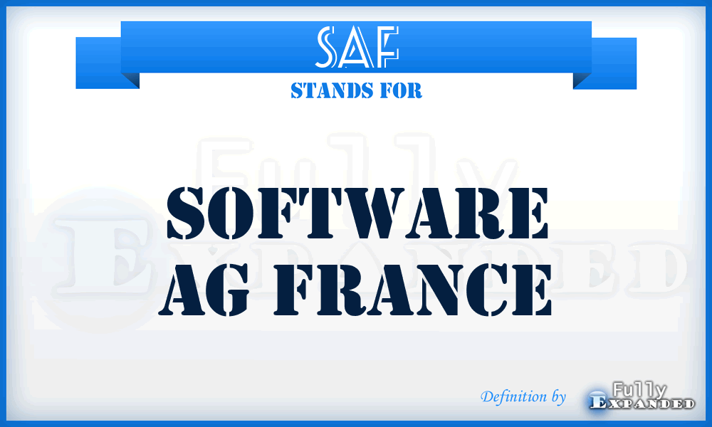 SAF - Software Ag France