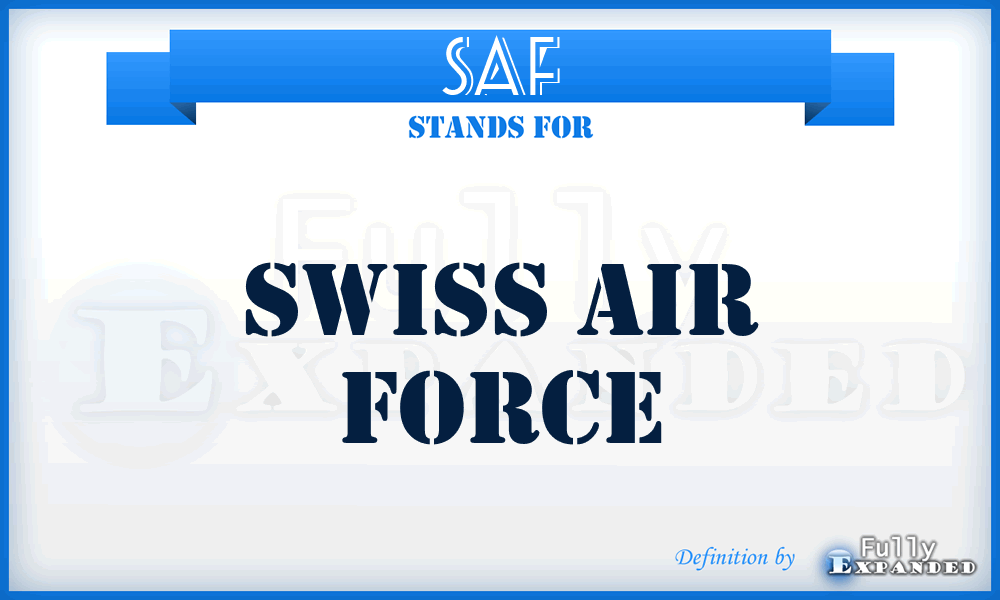 SAF - Swiss Air Force