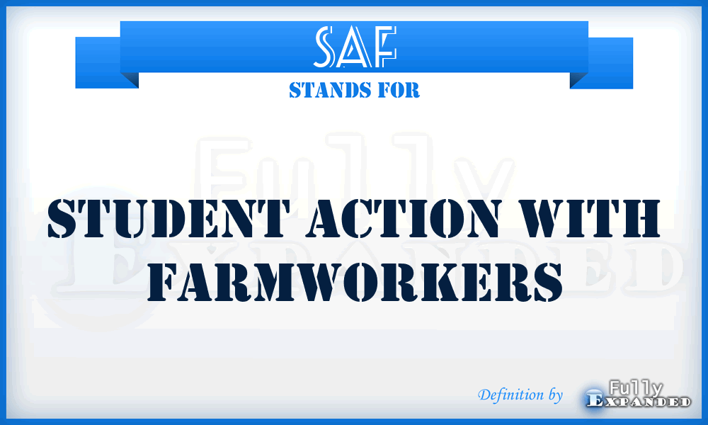 SAF - Student Action with Farmworkers