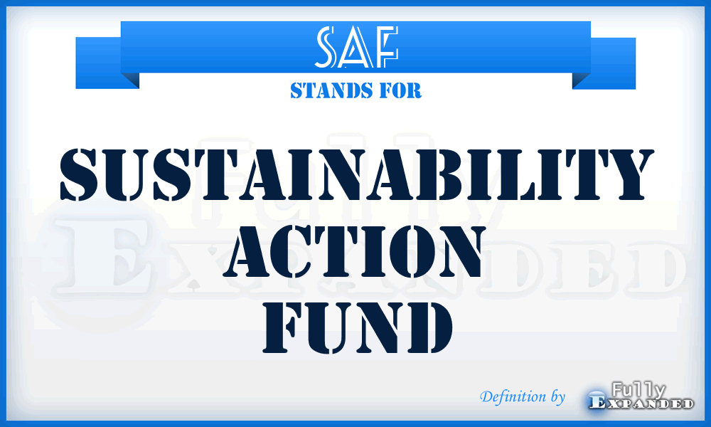 SAF - Sustainability Action Fund