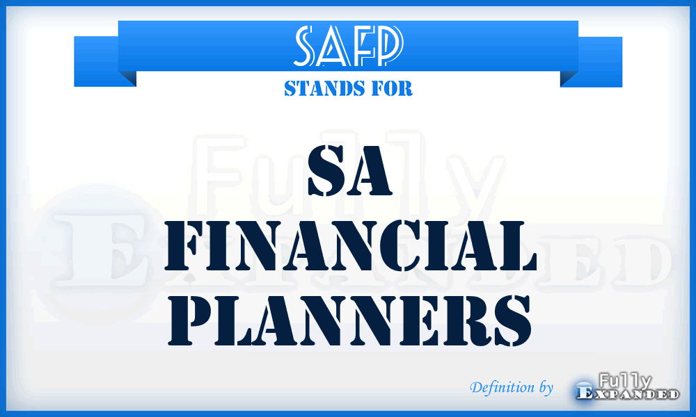 SAFP - SA Financial Planners