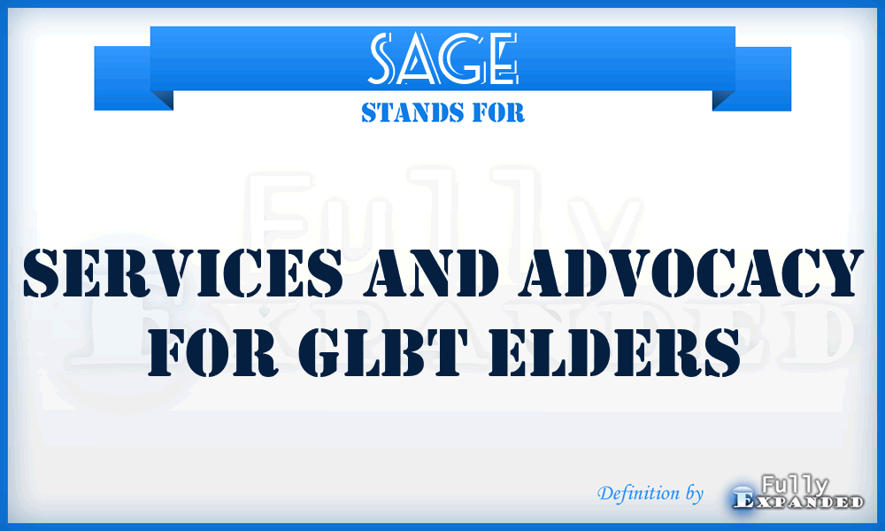 SAGE - Services and Advocacy for GLBT Elders