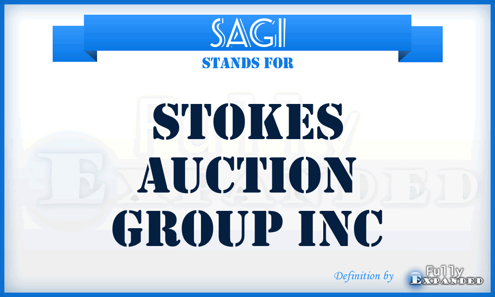 SAGI - Stokes Auction Group Inc