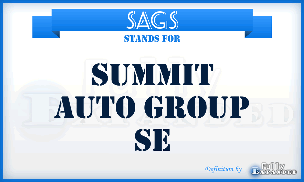 SAGS - Summit Auto Group Se