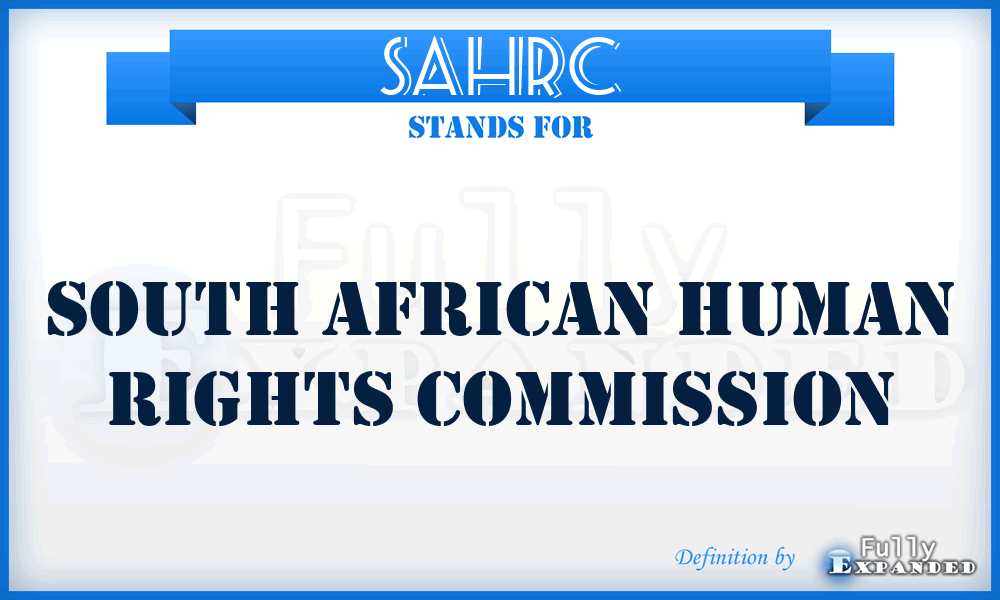 SAHRC - South African Human Rights Commission