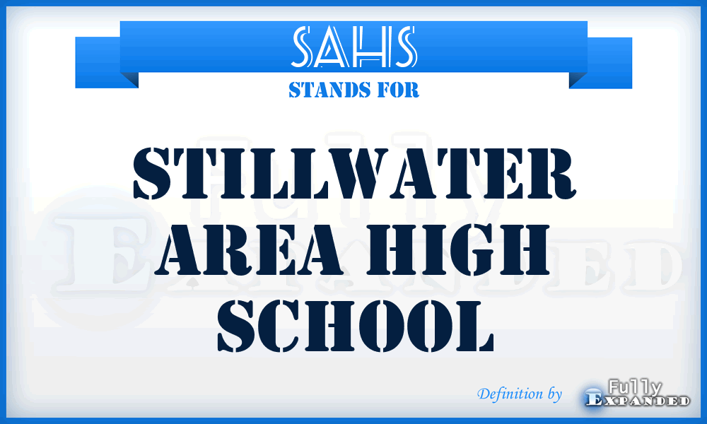 SAHS - Stillwater Area High School