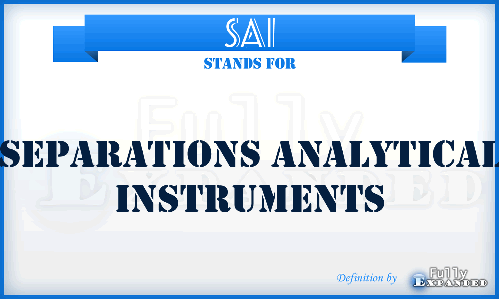 SAI - Separations Analytical Instruments