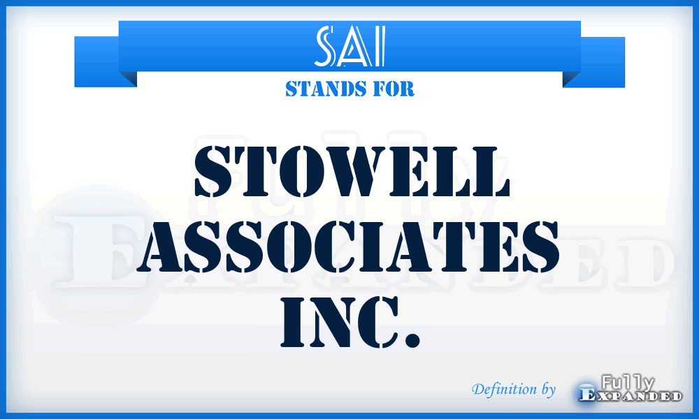 SAI - Stowell Associates Inc.