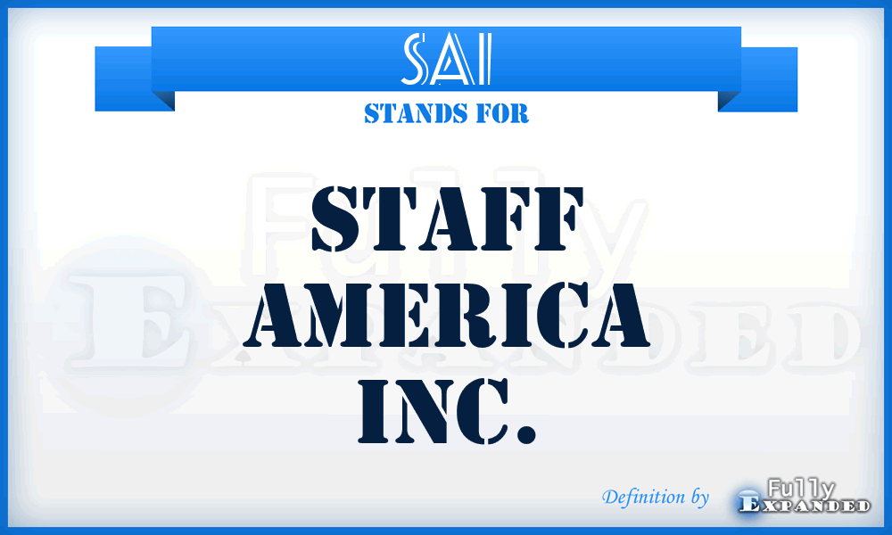 SAI - Staff America Inc.