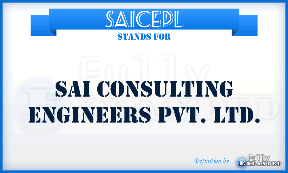 SAICEPL - SAI Consulting Engineers Pvt. Ltd.