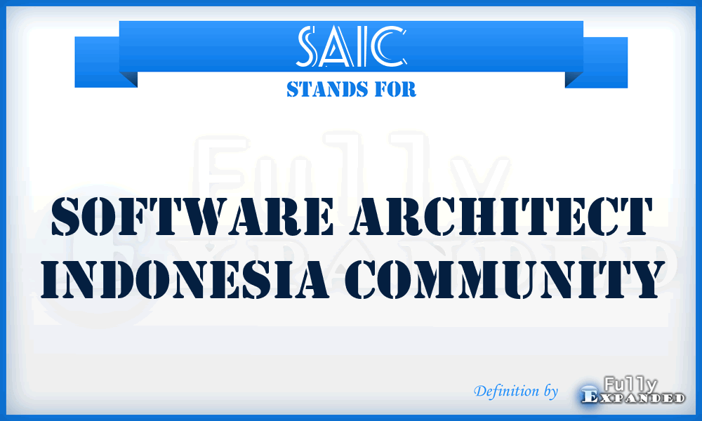 SAIC - Software Architect Indonesia Community