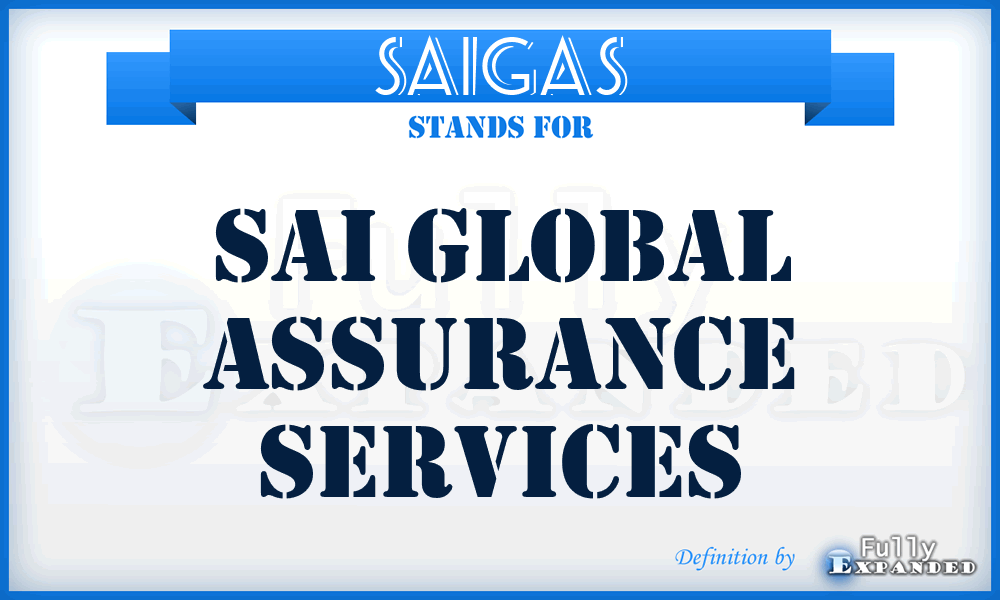 SAIGAS - SAI Global Assurance Services