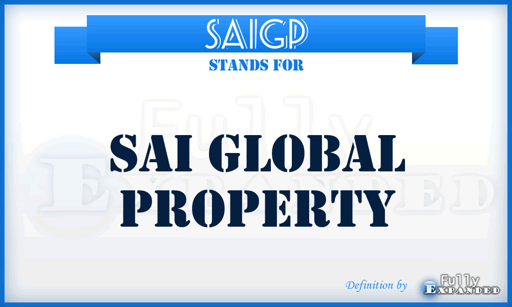 SAIGP - SAI Global Property