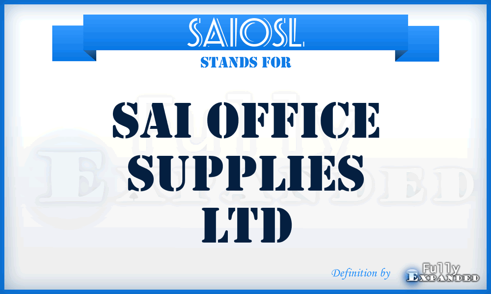 SAIOSL - SAI Office Supplies Ltd