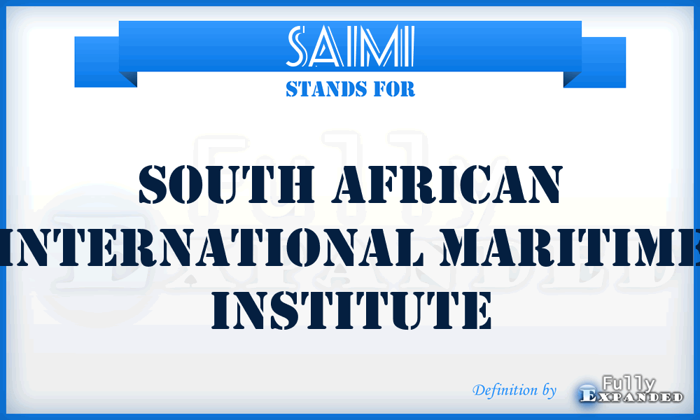 SAIMI - South African International Maritime Institute