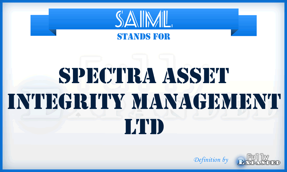 SAIML - Spectra Asset Integrity Management Ltd