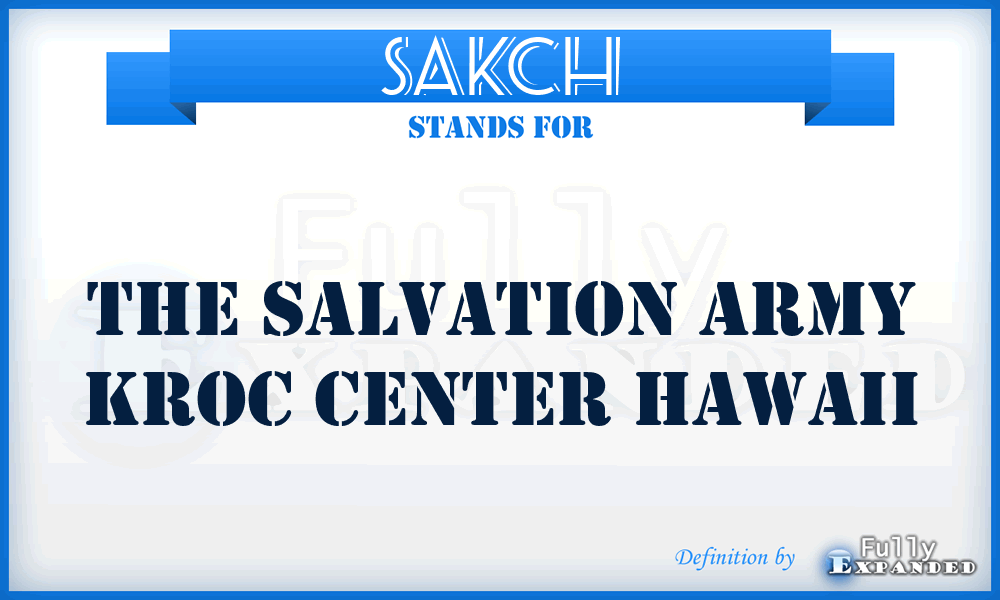 SAKCH - The Salvation Army Kroc Center Hawaii