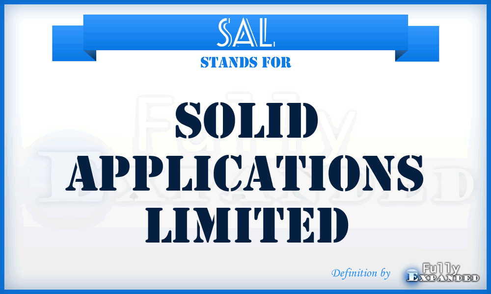 SAL - Solid Applications Limited