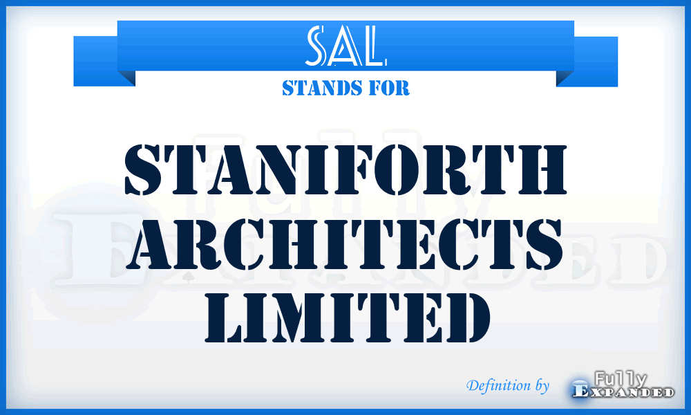 SAL - Staniforth Architects Limited