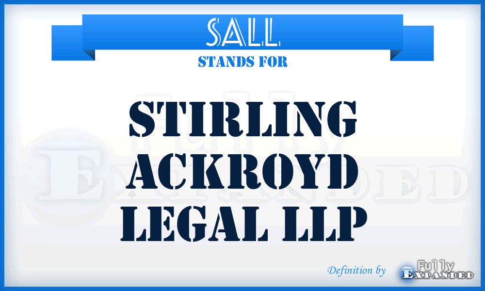 SALL - Stirling Ackroyd Legal LLP