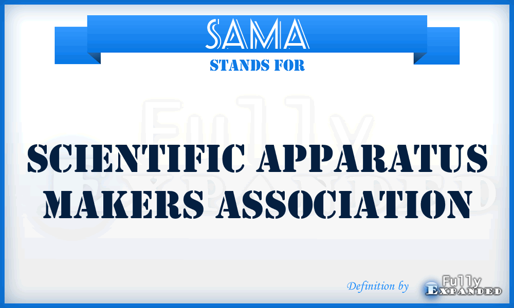 SAMA - Scientific Apparatus Makers Association