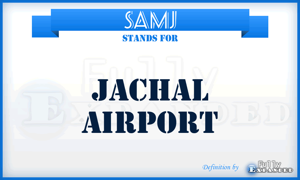 SAMJ - Jachal airport