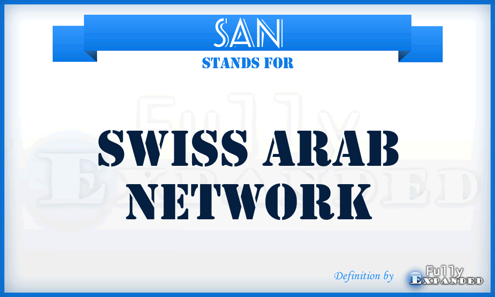 SAN - Swiss Arab Network
