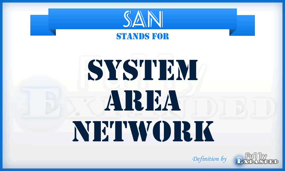 SAN - system area network