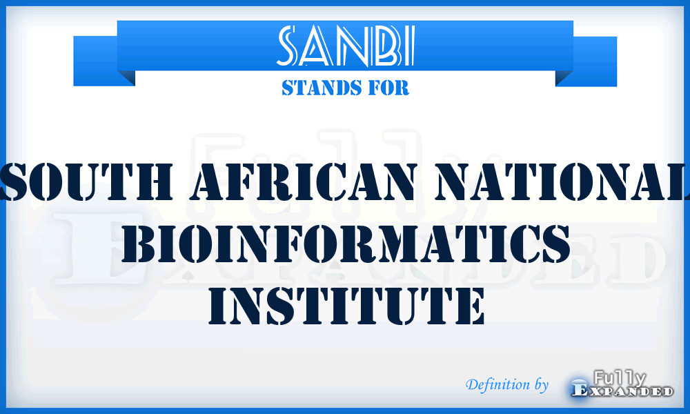 SANBI - South African National Bioinformatics Institute