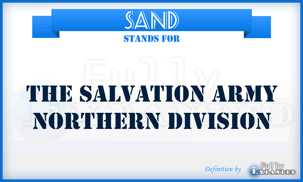 SAND - The Salvation Army Northern Division