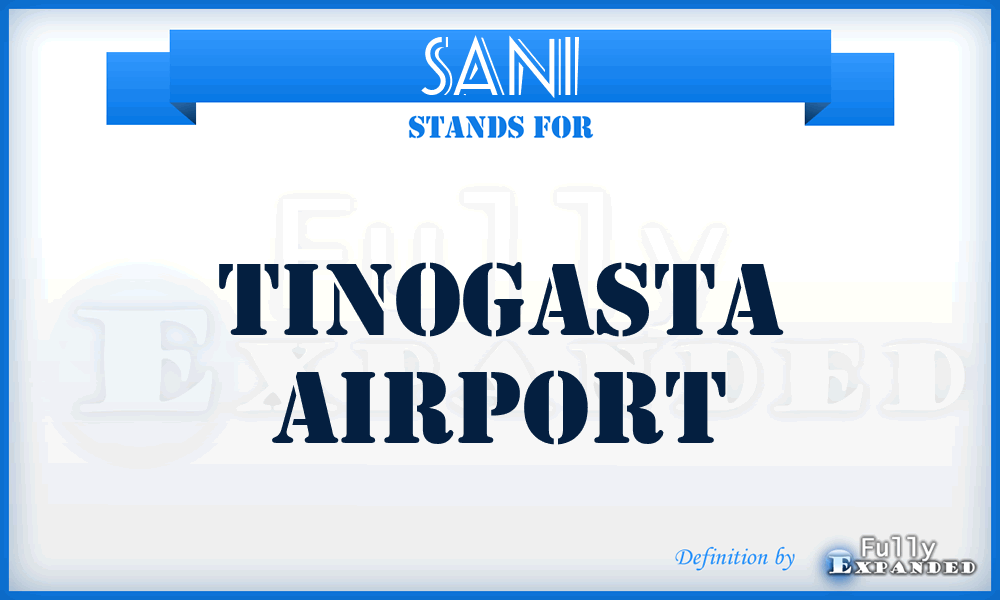 SANI - Tinogasta airport