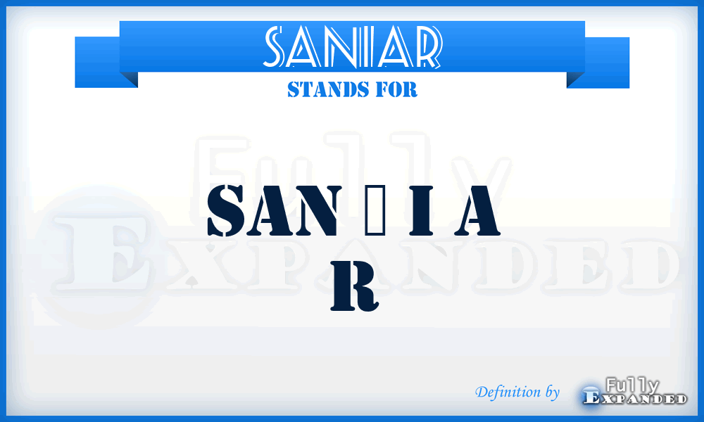 SANIAR - San · I A R