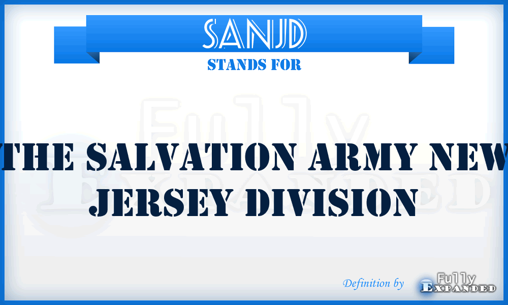 SANJD - The Salvation Army New Jersey Division