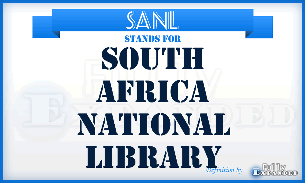 SANL - South Africa National Library