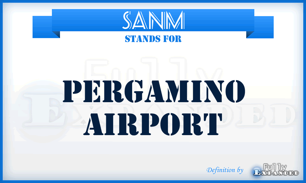 SANM - Pergamino airport