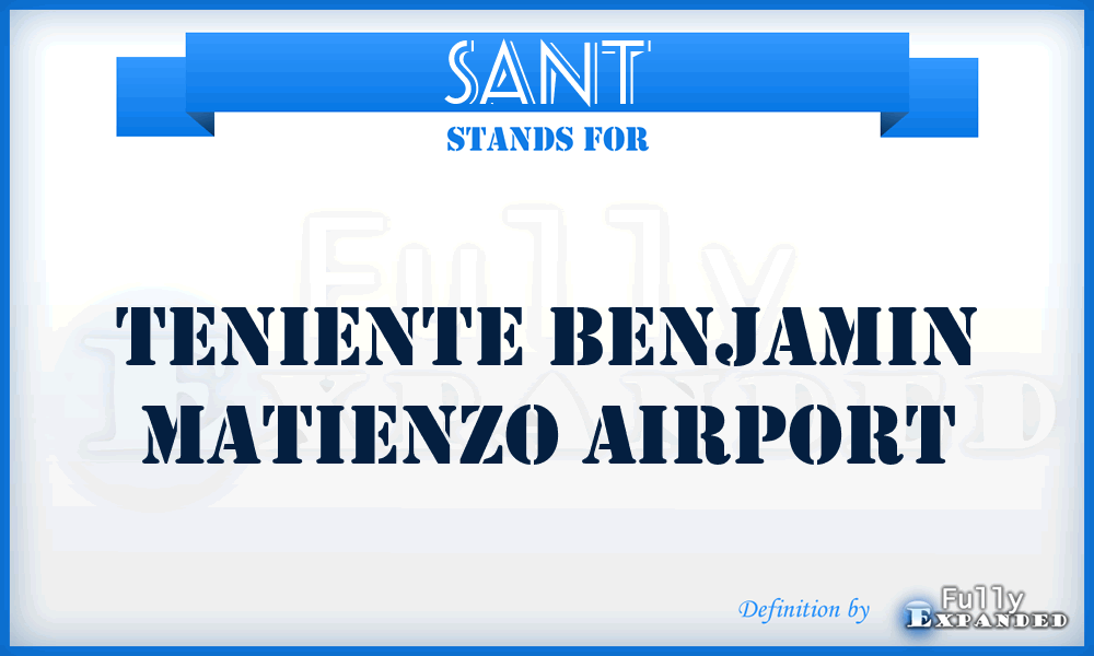 SANT - Teniente Benjamin Matienzo airport