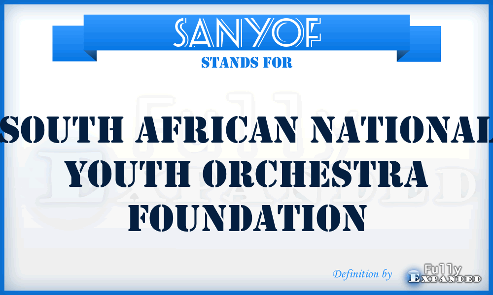 SANYOF - South African National Youth Orchestra Foundation