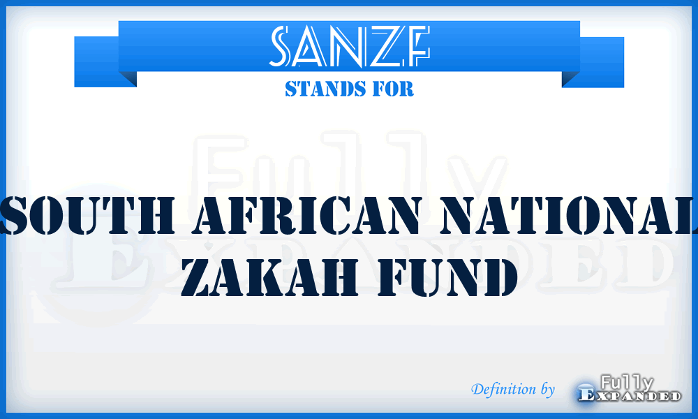 SANZF - South African National Zakah Fund