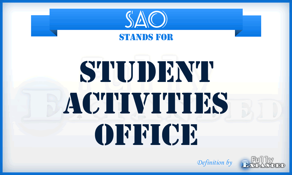 SAO - Student Activities Office