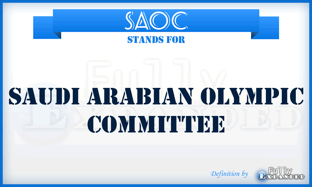SAOC - Saudi Arabian Olympic Committee