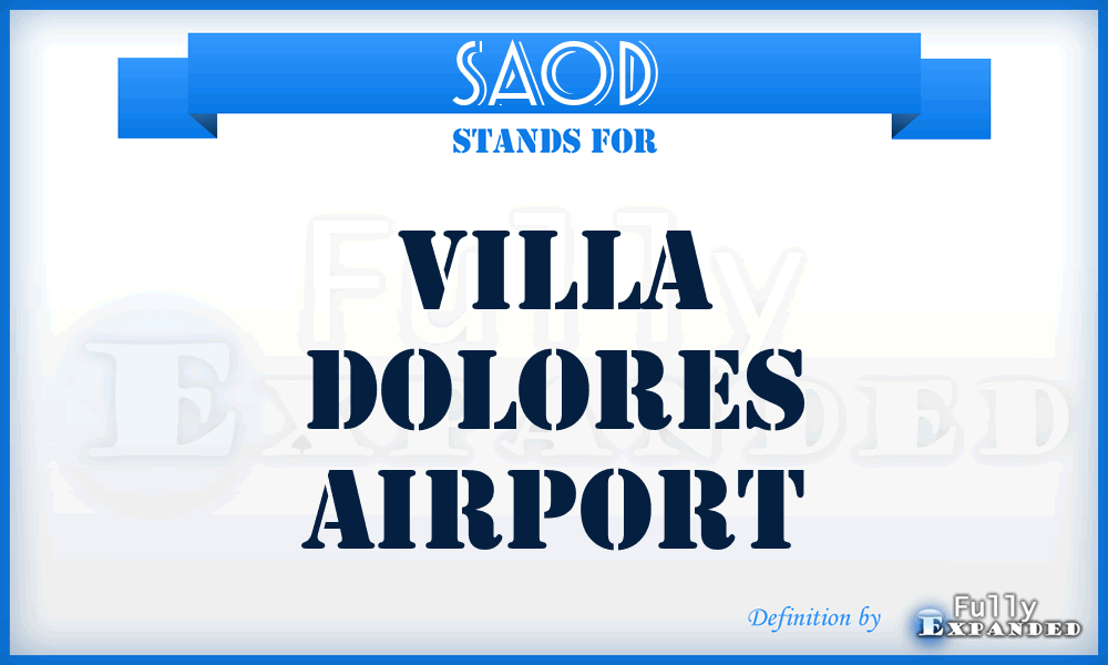 SAOD - Villa Dolores airport