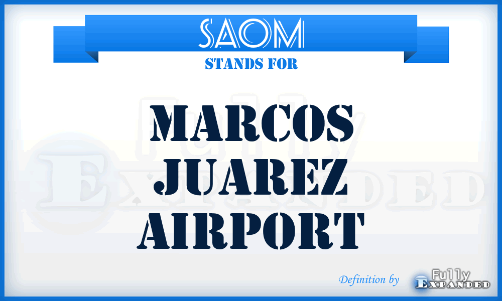 SAOM - Marcos Juarez airport